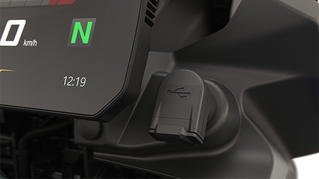 La porta USB della F 800 GS.