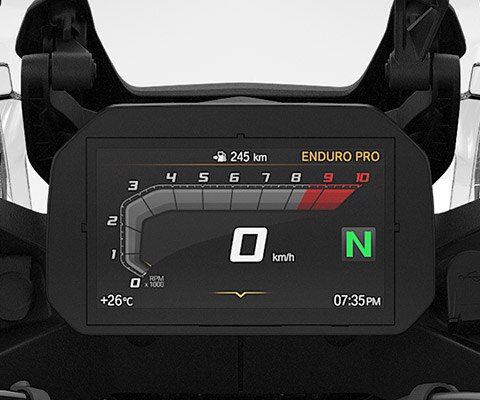 Vediamo il display TFT da 6,5" della F 850 GS Adventure.