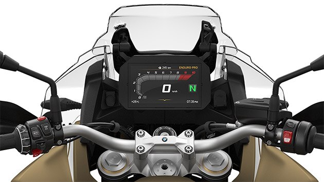 Vediamo il display TFT da 6,5" della F 850 GS Adventure.
