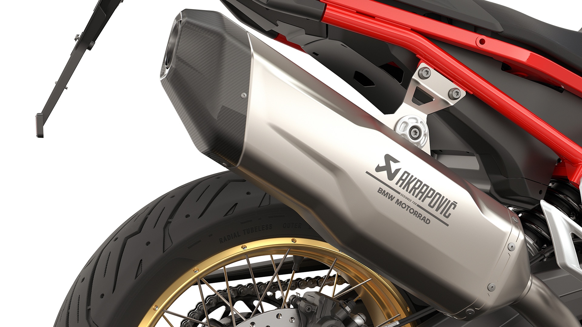 La F 900 GS di BMW Motorrad con silenziatore terminale Akrapovič