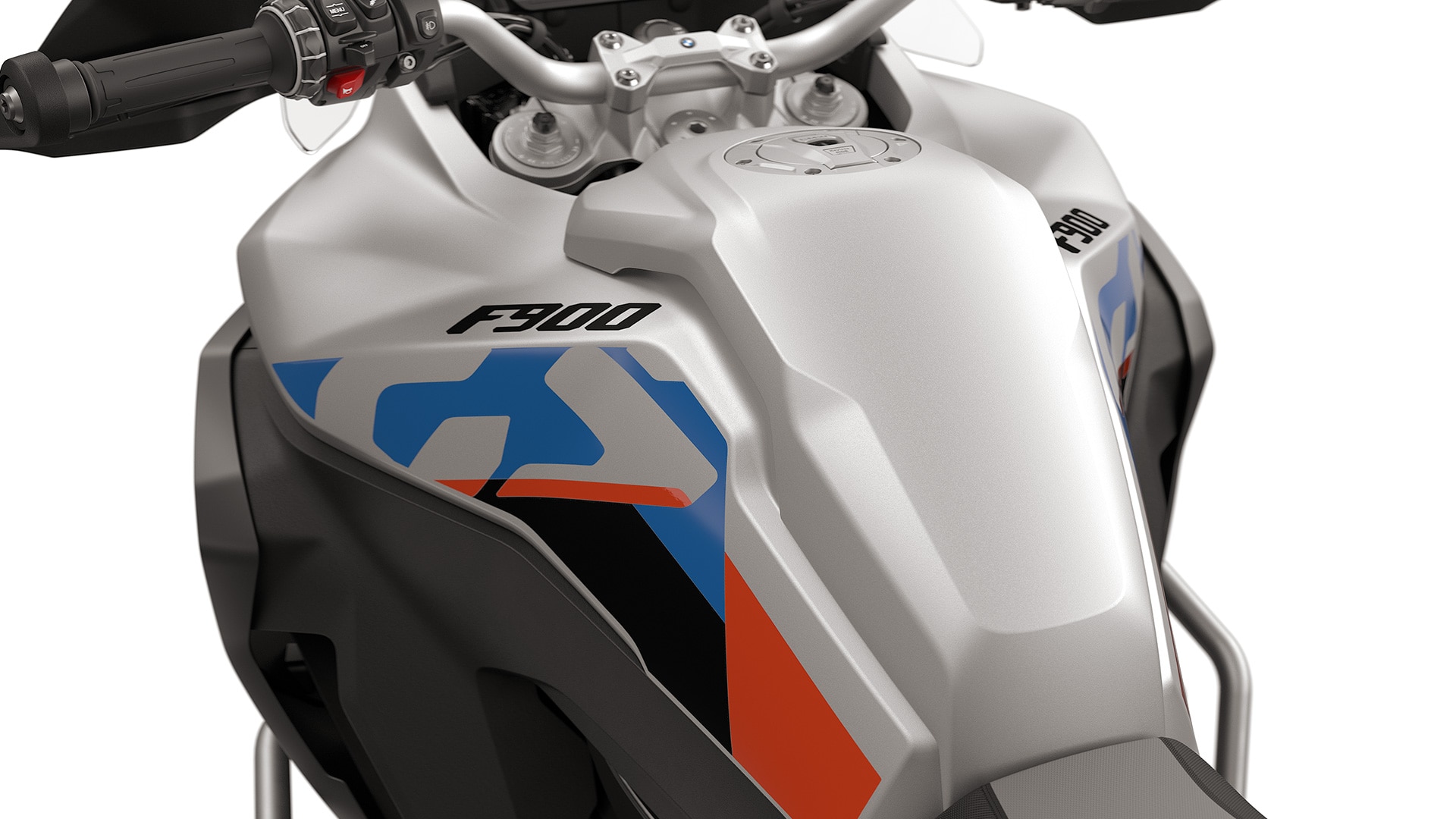 Le mascherine laterali della F 900 GS Adventure di BMW Motorrad con serbatoio grande da 23 litri