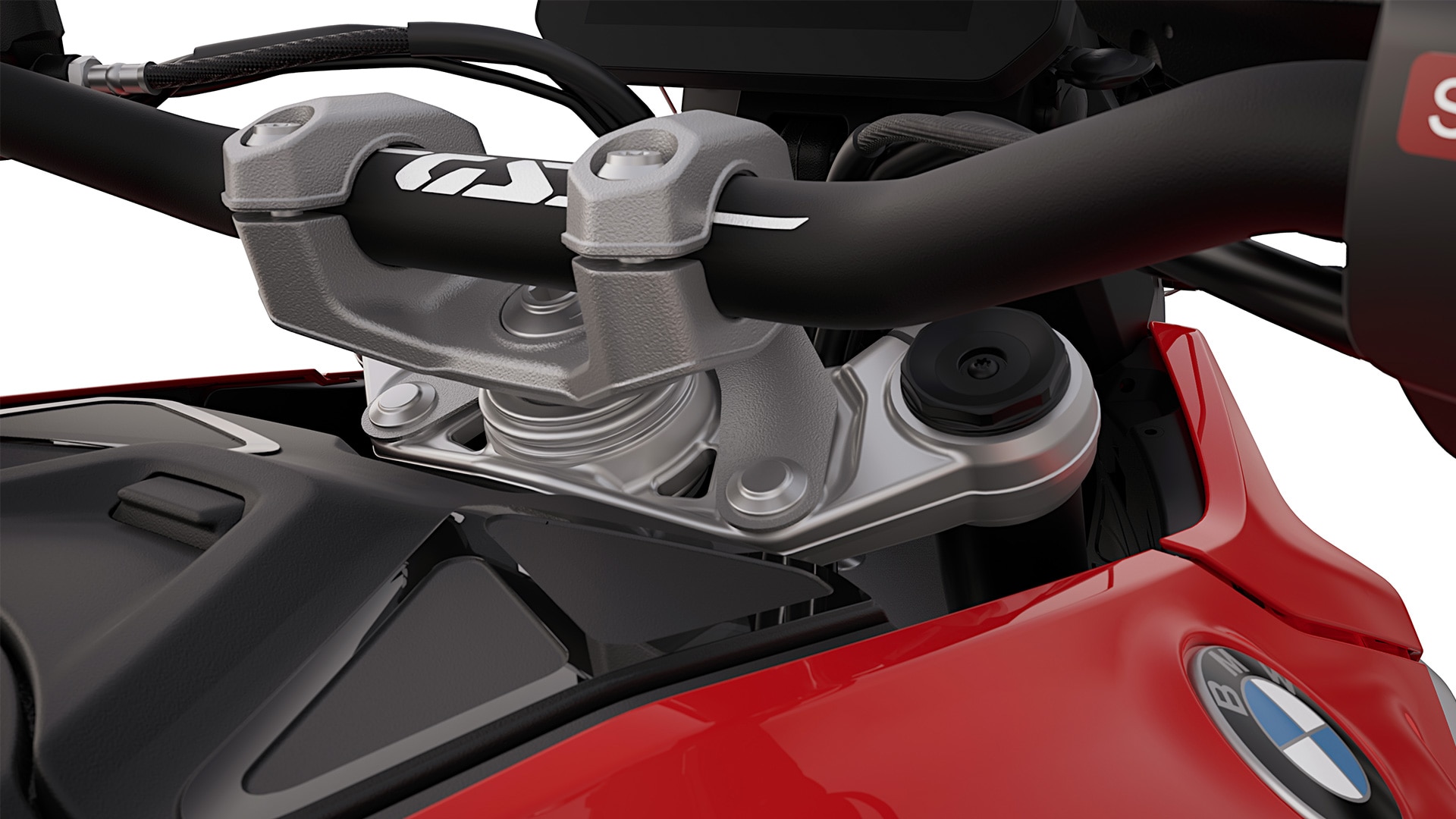 L’elemento triangolare con BMW EVO Telelever della R 1300 GS di BMW Motorrad