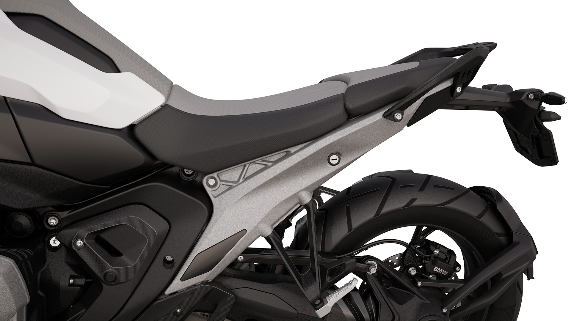 Il posteriore con sella del passeggero e maniglie di sostegno della R 1300 GS di BMW Motorrad