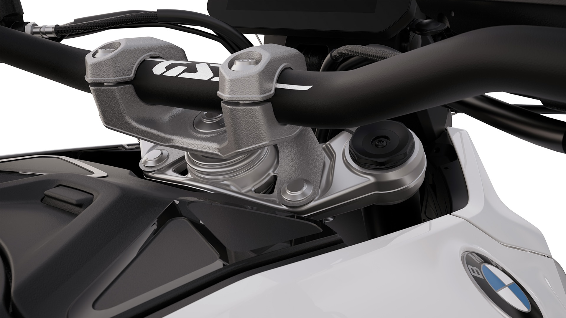 L’elemento triangolare con BMW EVO Telelever della R 1300 GS di BMW Motorrad