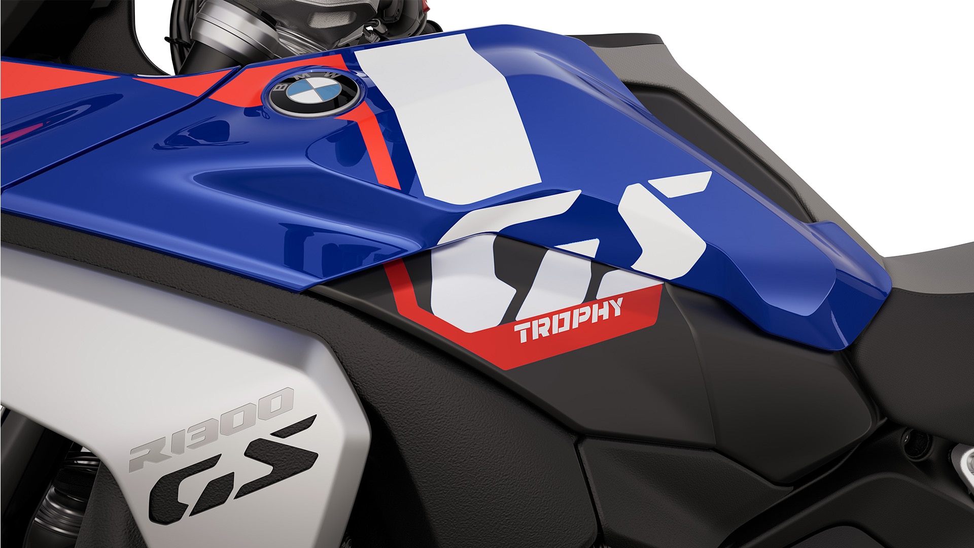 La scritta “GS Trophy” della R 1300 GS Trophy di BMW Motorrad