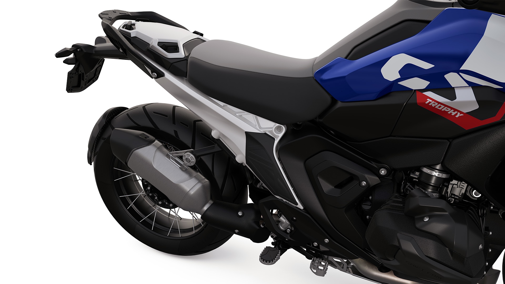 La variante del sedile per marcia senza passeggero della R 1300 GS Trophy di BMW Motorrad