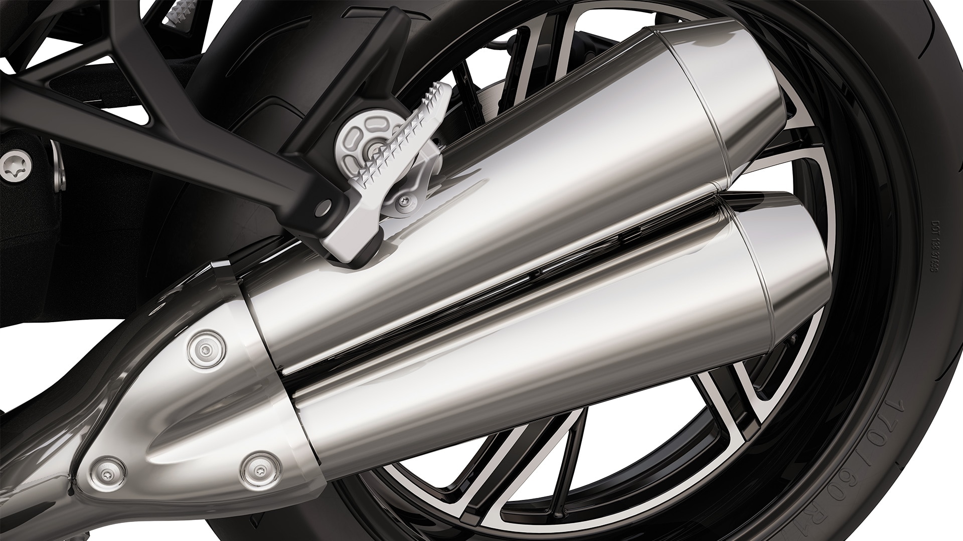 Il silenziatore a doppio terminale di scarico della R 12 nineT di BMW Motorrad