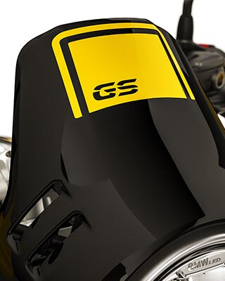 Vediamo il parabrezza della R nineT Urban G/S, logo GS incluso.