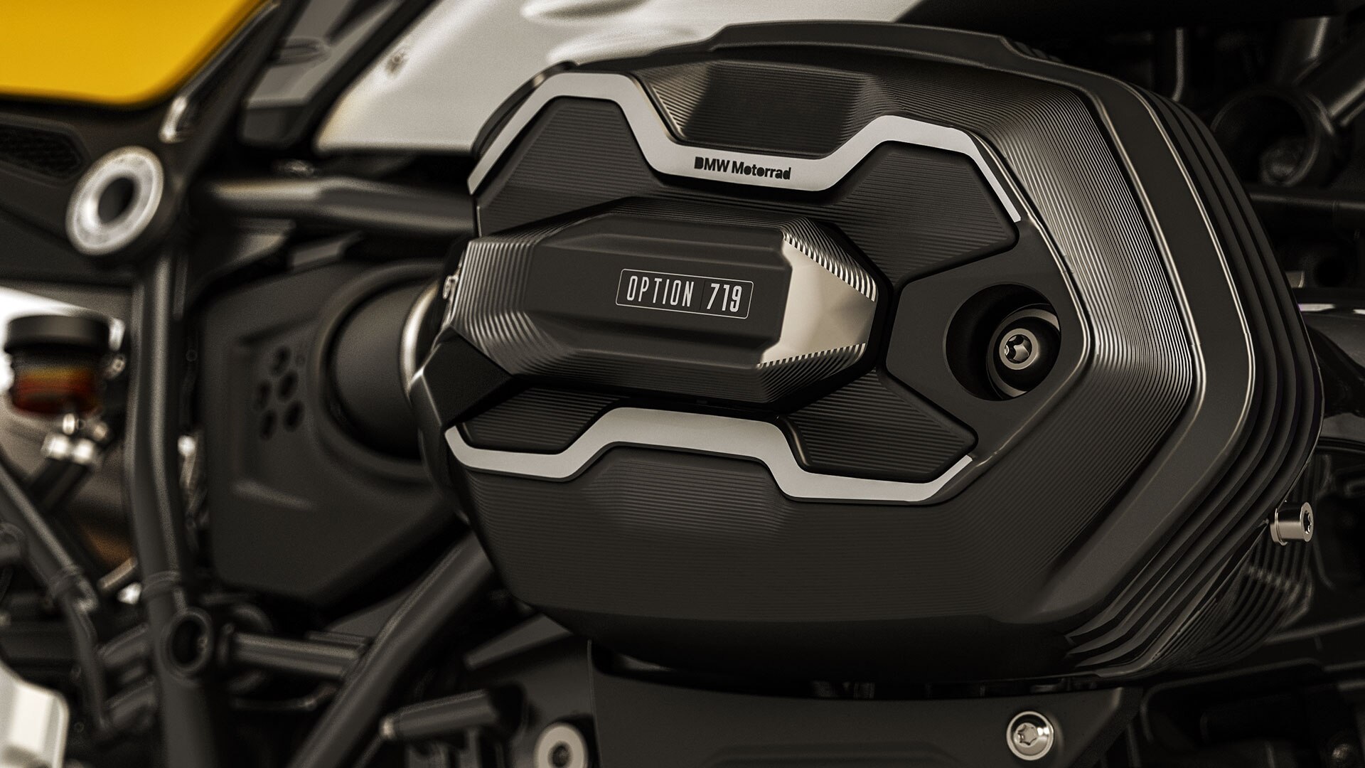 Vediamo il coperchio della testata cilindri della R nineT Urban G/S.