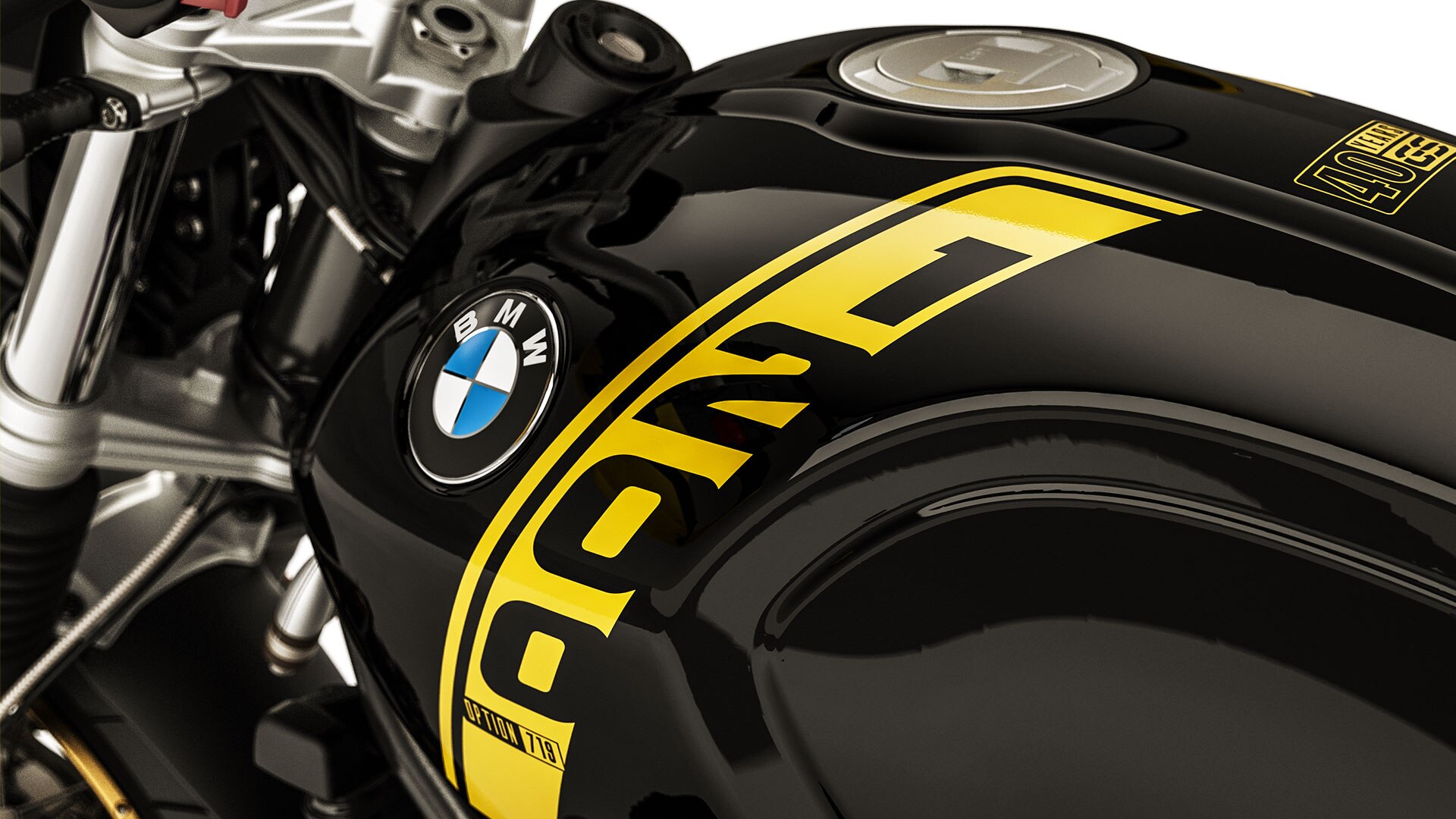Vediamo la scritta 1200 cc sul serbatoio della R nineT Urban G/S.
