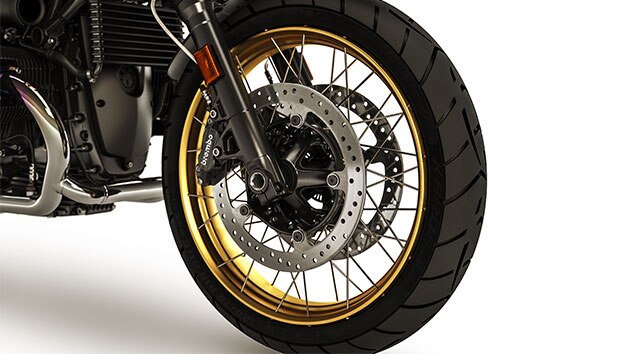 Vediamo i cerchi dorati della R nineT Urban G/S.