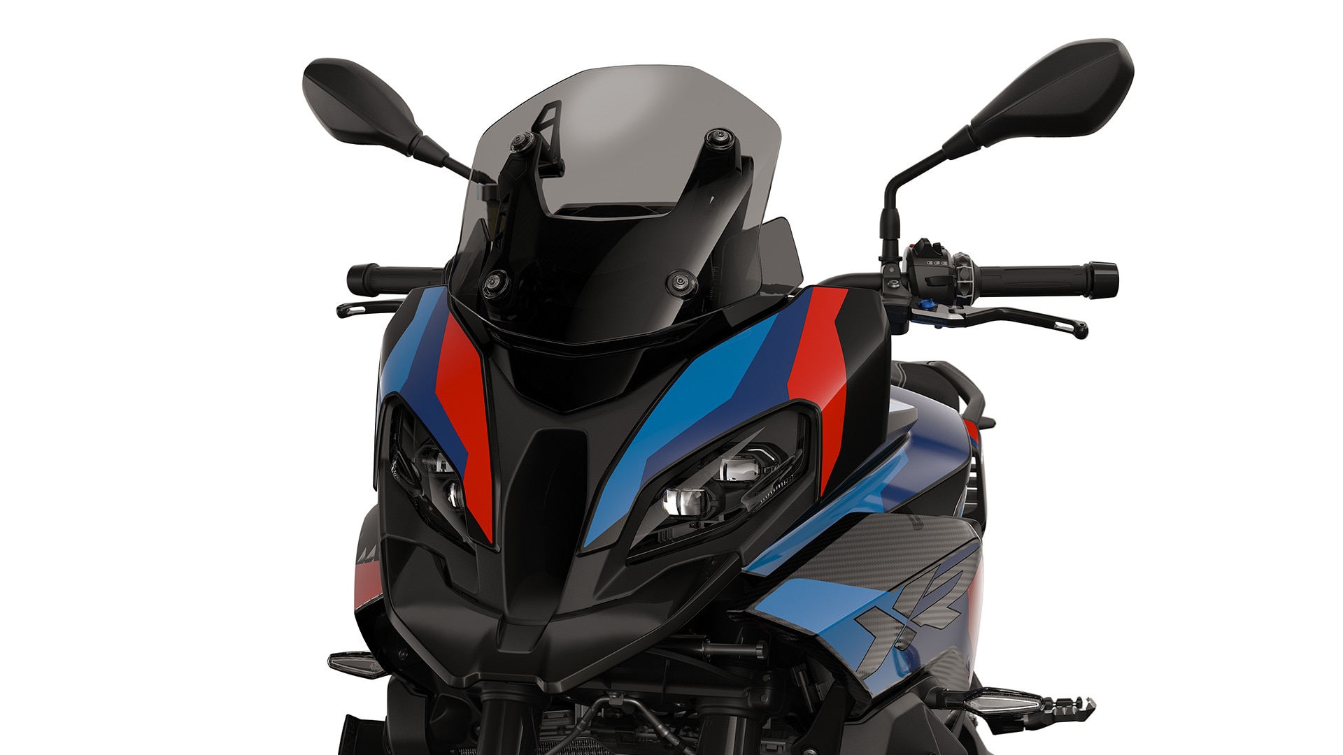 Il davanti sportivo della M 1000 XR di BMW Motorrad