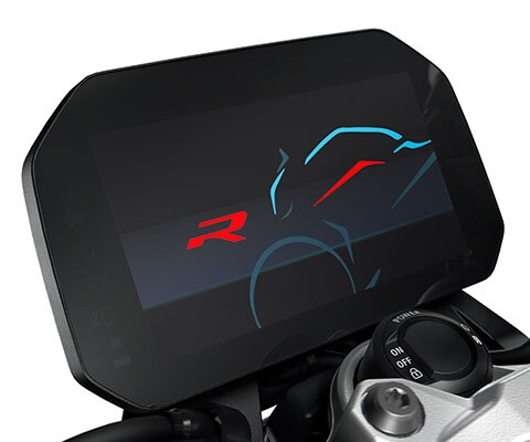 Vediamo l'ampio display TFT da 6,5" della F 900 R.