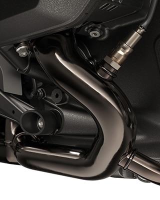 Impianto di scarico in cromo scuro della R 1300 R di BMW Motorrad