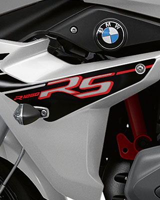 R 1250 RS Style Sport nel colore Light White.