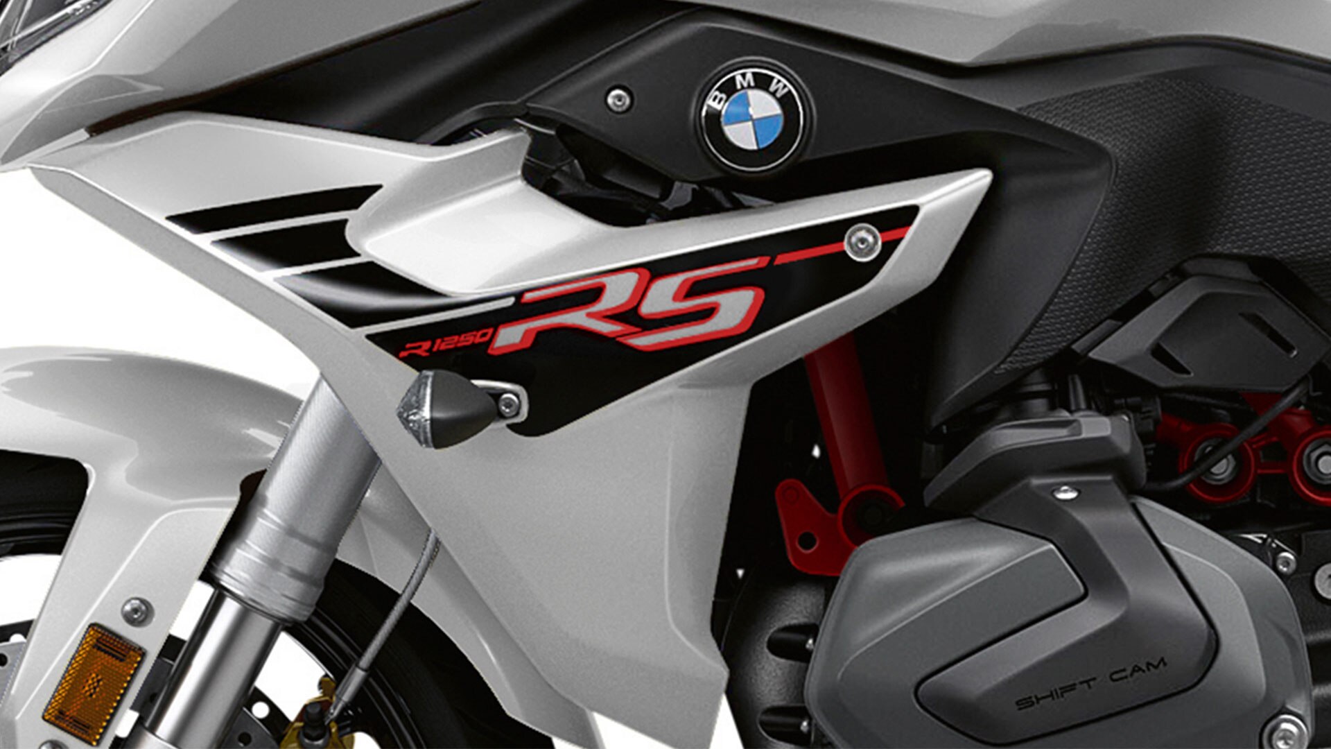 R 1250 RS Style Sport nel colore Light White.