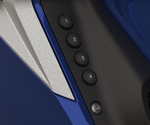 Primo piano dei quattro tasti numerati preferiti.